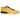 Jordan Spizike Low Lightning baskets en vue latérale avec une tige en cuir jaune, des détails noirs et des lacets