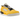 Jordan Spizike Low Lightning baskets vue de profil avec une tige jaune, des details noirs et une semelle blanche