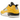 Jordan Spizike Low Lightning baskets en vue latérale avec une tige en cuir jaune, des details noirs et une semelle blanche