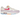 Nike Air Max 1 White Alchemy Pink baskets en vue latérale, avec empeigne blanche, détails rose sur le garde-boue et Swoosh, et unité Air visible