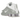 Nike Shox R4 White Metallic Platinum Barely Grape baskets en vue latérale mettant en avant les colonnes d'amorti et la tige en mesh blanc.
