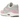 Nike Air Max 1 Pink Rise baskets vue latérale avec empeigne en mesh blanc, détails roses, Swoosh Nike gris et unité Air visible au niveau de la semelle.