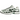 Nike P-6000 Fir baskets en vue latérale avec une empeigne en mesh crème, des superpositions en cuir vert et une semelle blanche épaisse