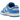 Nike Dunk Low Detroit Lions baskets en vue latérale avec empiècements en cuir bleu et gris, semelle intermédiaire blanche et semelle en gomme