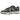 Nike Dunk Low Retro Light Army Cargo Khaki baskets en vue angulaire avec tige en cuir vert olive et vert foncé, semelle intermédiaire et lacets blancs