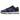 Nike Dunk Low Hyper Royal baskets vue latérale avec superpositions en cuir bleu roi, base blanche et logo Swoosh iconique