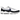 Baskets Nike Air Zoom Spiridon Fragment Design White Blue Void vue latérale montrant une tige blanche, des accents bleu marine et une semelle Zoom