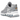 Nike Air Max Dn8 Wolf Grey Metallic Silver baskets en vue sous angle avec empeigne en mesh gris et unités Air visibles