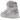 Jordan 1 Retro High OG Swarovski Vast Grey baskets en vue laterale avec empeigne en cristal gris et lacets blancs