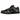 Nike SB Dunk Low There Skateboards baskets en vue latérale avec empeigne en daim noir, Swoosh en fausse fourrure et semelle blanche contrastante
