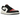 Air Jordan 1 Retro Low OG PSG Paris Saint-Germain baskets en vue latérale. Tige en cuir blanc avec Swoosh noir, détails bordeaux et logo PSG au talon.