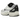 Nike P-6000 Platinum Tint Black baskets vue inclinée avec tige en mesh argenté, détails noirs, lacets et semelle extérieure en caoutchouc