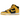 Nike Dunk High Wu-Tang baskets en profil montrant du cuir noir et des empiècements jaune doré avec logo Wu-Tang sur le talon et semelle blanche