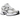 Nike V5 RNR White Vast Grey College Grey Black baskets en vue latérale avec des détails en textile gris et blanc et un swoosh Nike noir contrastant