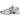 Nike V5 RNR White Vast Grey College Grey Black baskets vue latérale avec empeigne blanche et grise, logo swoosh visible et semelle amortissante