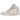 Jordan 1 Mid SE White Sea Glass Glacier Blue Guava Ice baskets de profil avec tige en cuir blanc, détails bleu clair et semelle