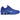 Nike Shox R4 Racer Blue Metallic Silver baskets en vue latérale avec une finition argent métallisé et les emblématiques colonnes d'amorti bleues