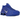 Nike Shox R4 Racer Blue Metallic Silver baskets, profil incliné montrant une empeigne en mesh bleu, des détails argentés et la semelle amortissante Shox
