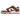 Nike Dunk Low Next Nature Red Sepia baskets vue latérale avec empeigne en cuir crème, empiècements rouges et semelle blanche