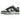Nike Dunk Low Next Nature Vintage Green baskets vue latérale avec base en cuir blanc, empiècements vert foncé et semelle extérieure en gomme