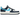 Nike Air Force 1 Low '07 Armory Navy Baltic Blue baskets vue de profil avec empeigne bleu marine, Swoosh bleu clair et semelle intercalaire blanche.