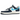 Nike Air Force 1 Low '07 Armory Navy Baltic Blue baskets en profil avec empeigne en cuir bleu marine, détails bleu clair et semelle en caoutchouc