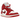 Air Jordan 1 Mid SE Red Cracked Leather baskets en vue latérale classique avec du cuir rouge craquelé, des détails blancs et le logo Swoosh noir.