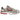 Nike P-6000 Dark Pony baskets en vue angulaire avec empiècements en cuir blanc, détails en mesh beige, swoosh rose et semelle amortie.