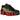 Baskets Nike Shox TL Volt Fire Red en vue latérale avec empeigne noire, détails néon éclatants et la célèbre semelle à amorti mécanique Shox