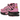 Nike Air Max Plus Pink Black baskets en vue latérale avec empeigne en maille rose, détails noirs en TPU, contrefort emblématique et semelle noire.