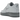 Baskets Nike Air Force 1 Low 07 Jewel Wolf Grey en vue inclinée avec empeigne grise, jewel swoosh argenté et semelle intermédiaire blanche
