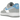Nike Air Force 1 Low '07 Next Nature Wolf Grey University Blue baskets vue latérale avec empeigne grise, swoosh bleu et semelle blanche