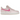 Nike Air Force 1 '07 LX Pearl Pink Paw Print baskets vue latérale dans un coloris rose doux avec détails empreintes de pattes et semelle blanche
