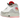 Baskets Air Jordan 3 Retro Wings vue de profil, mettant en valeur le design en cuir blanc emblématique avec des détails en rouge et noir contrastés.
