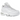 Nike Air Max 95 OG Big Bubble Triple White baskets vue de profil, affichant le design ondulé emblématique en cuir blanc avec amorti Air visible.