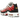 Nike Air Max Plus White Black University Red baskets vue de profil avec un design en mesh blanc, des détails noirs et une semelle rouge.