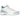 Air Jordan 3 Retro White Cobalt Bliss (GS) baskets vue sous angle avec empeigne blanche, imprimé éléphant, détails bleu ciel et semelle intermédiaire.