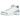 Air Jordan 3 Retro White Cobalt Bliss (GS) baskets vue latérale avec empeigne en cuir blanc, motif éléphant emblématique et accents bleu Cobalt Bliss