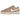 Nike Dunk Low SE Rattan Terra Blush baskets vue latérale avec empeigne en daim beige, swoosh en cuir marron et semelle intermédiaire blanche.