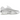 Nike Shox R4 White Bright Crimson Metallic Silver baskets vue latérale avec empeigne blanche, détails argentés et piliers Shox rouges caractéristiques