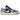 Air Jordan 1 Low Light Smoke Grey Off Noir baskets vue latérale avec empiècements en daim gris, Swoosh noir et semelle intermédiaire blanche.