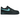 Nike Air Force 1 Low Un-Tiffany baskets vue latérale en cuir noir avec swoosh bleu emblématique et semelle intermédiaire blanche