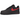Nike Air Force 1 Low 07 LV8 Bred baskets vue latérale classique avec tige en cuir noir, Swoosh et détails rouges, montée sur une semelle blanche.