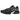 Nike Air Max Plus Black Reflective Silver baskets vue latérale anglée avec la structure ondulée emblématique, empeigne noire et semelle blanche