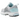 Nike Vomero 5 Pure Platinum Glacier Blue Wolf Grey Metallic Silver baskets en vue latérale avec Swoosh métallique, empiècements en mesh et semelle blanche.