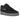 Nike Air Force 1 Low '07 Jewel Black Cool Grey baskets vue latérale avec empeigne en cuir noir, Swoosh Jewel gris et semelle blanche.