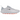 Nike Mind 002 Football Grey baskets en vue latérale avec empeigne textile grise, semelle intermédiaire blanche et détails noirs sur le talon.