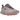 Nike Mind 002 Light Violet Ore baskets vue latérale avec une tige en textile beige, des détails violets et une semelle intermédiaire texturée.