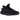 Yeezy Boost 350 V2 Onyx baskets vue sous un angle montrant l'empeigne en Primeknit noir, les lacets assortis et la semelle extérieure sombre et translucide