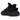 Yeezy Boost 350 V2 Onyx baskets vue latérale avec une tige Primeknit entièrement noire, des lacets noirs assortis et une semelle côtelée semi-translucide